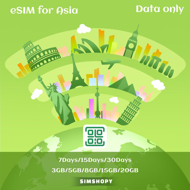 eSIM Asia 16 Countries